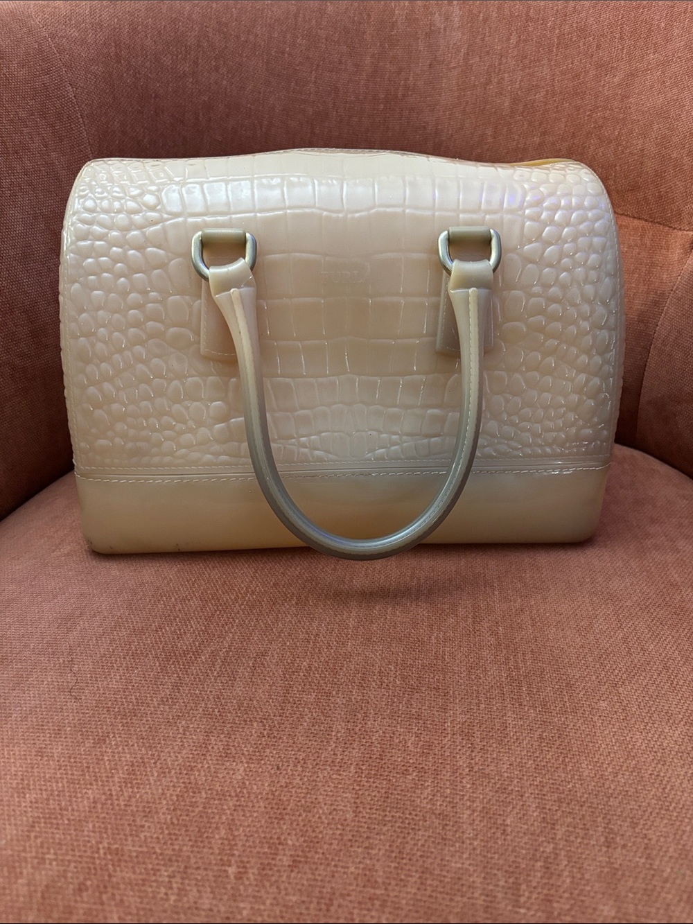 Furla candy crocodile satchel Missing Hangtag view all pics for condition boho
